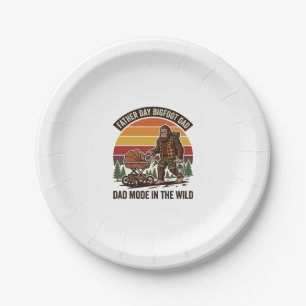 Assiettes En Carton Chemise de père Bigfoot Papa Camping Légende Père