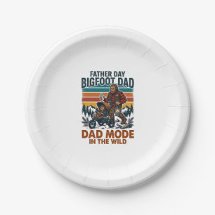 Assiettes En Carton Chemise de père de jour Bigfoot Papa Camping Légen