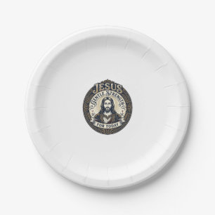 Assiettes En Carton Chemise de soignant pour la mémoire de Jésus Alzhe