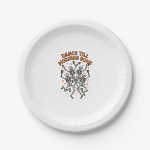 Assiettes En Carton Chemise de squelette dansant vintage drôle danse o