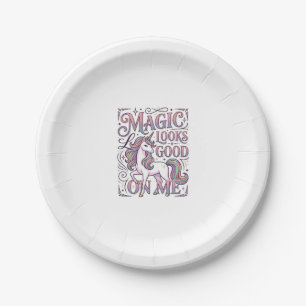 Assiettes En Carton Chemise graphique tendance Licorne Magique me va b