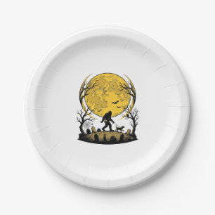 Assiettes En Carton Chemise Halloween Bigfoot Pleine Lune Promenade Ch