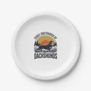 Assiettes En Carton Chemise pour amateur de teckel facilement dévié Ar