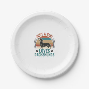 Assiettes En Carton Chemise pour amateur de teckel Graphique de chien