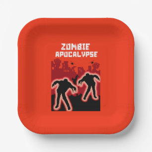 Assiettes En Carton Chemise pour enfants Zombie Apocalypse