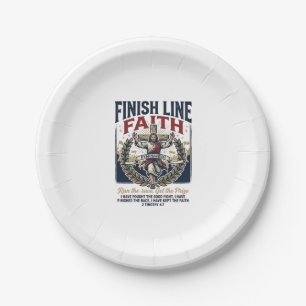 Assiettes En Carton Chemise Vintage Jésus courant Marathon Graphique C