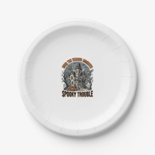 Assiettes En Carton Chemises de Halloween ensorcelées de singes ailés