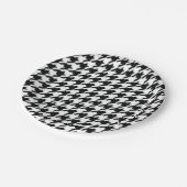 Assiettes En Carton Chèque de socle noir blanc classique (Angle)