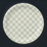 Assiettes En Carton Chèque Pastel Vert À damiers Sage Check<br><div class="desc">à damiers Motif - Pastel vert / sage damier.</div>