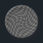 Assiettes En Carton Chèques gris noir rétro en damier dépoli<br><div class="desc">Un design à damiers dépoli et parfait dans des couleurs pastel,  plein de grandes vibes. Vérificateurs déformés modernes en couleur jaune gris pastel. Ce joli design rétro psychédélique vous emmène au pays des merveilles. Chèques déformés aux couleurs pastel. Twirl et tourbillonner,  tours,  à damiers motif</div>