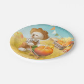 Assiettes En Carton Cher fermier chien avec Citrouille (Angle)