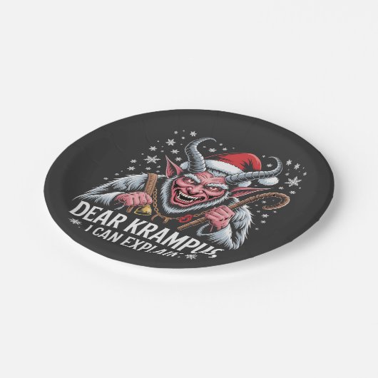 Assiettes En Carton Cher Krampus Je Peux Expliquer Noël Père Noël (Angle)