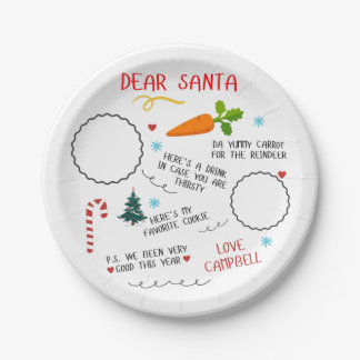 Assiettes En Carton Cher Père Noël