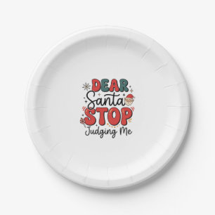 Assiettes En Carton Cher Père Noël Arrête De Me Juger Noël Design (2)