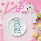 Assiettes En Carton Chercher ce qui compte Turquoise (Fête)