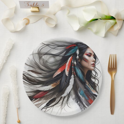 Assiettes En Carton Cherokee Pride 4 (Mariage)