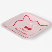 Assiettes En Carton Cherrerie Rouge Rose Bow Sur Le Bachelorette En Ha (Angulaire)