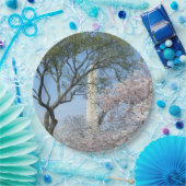 Assiettes En Carton Cherry Blossoms et le monument de Washington à DC (Fête)