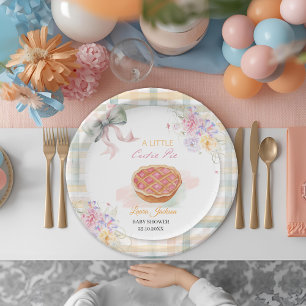 Assiettes En Carton Cherry Little Cutie Pie Pastel En vichy Baby showe