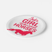 Assiettes En Carton Cherry Red Juste Une Fille Qui Aime Les Chevaux (Angle)