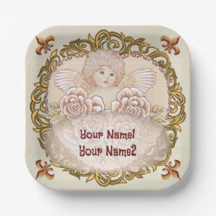 Assiettes En Carton Cherub Angel Heart