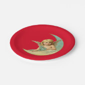 Assiettes En Carton Cherub vintage dans Crescent Moon (Angle)