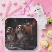 Assiettes En Carton Chesapeake Bay Terrier Snowside Noël (Fête)