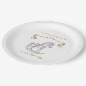 Assiettes En Carton Cheval à roche avec drapeaux à bottes (Angle)