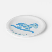 Assiettes En Carton Cheval à rocher Baby shower garçon C`est un garçon (Angle)