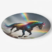 Assiettes En Carton Cheval Arc-En-Ciel Et Danse De Pluie Arc-En-Ciel, (Angle)