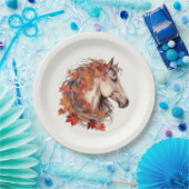 Assiettes En Carton Cheval Automne Élégant Moderne Equestre Thanksgivi (Fête)