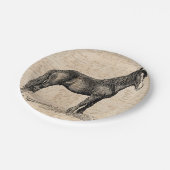 Assiettes En Carton Cheval avec papier de script (Angle)