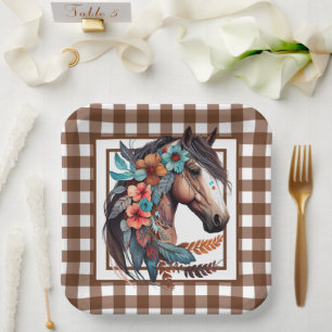 Assiettes En Carton Cheval de campagne