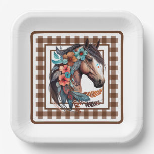 Assiettes En Carton Cheval de campagne