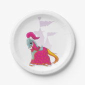 Assiettes En Carton Cheval de Chevalier médiéval en Imaginaire d'Armor (Devant)