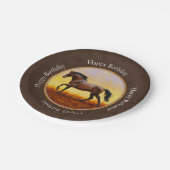 Assiettes En Carton Cheval de course de Dark Bay Brown (Angle)