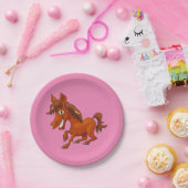 Assiettes En Carton Cheval de dessin amusant (Fête)