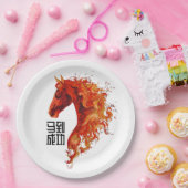Assiettes En Carton Cheval de feu (Fête)