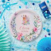 ASSIETTES EN CARTON CHEVAL DE FLEURS B1 (Fête)
