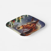 Assiettes En Carton Cheval de Noël 1 (Angulaire)