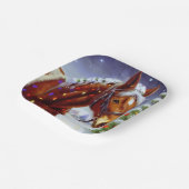 Assiettes En Carton Cheval de Noël 3 (Angulaire)