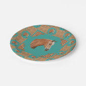 Assiettes En Carton Cheval de palomino avec la partie occidentale (Angle)