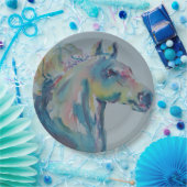 Assiettes En Carton Cheval de plusieurs couleurs (Fête)