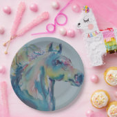 Assiettes En Carton Cheval de plusieurs couleurs (Fête)