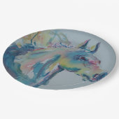 Assiettes En Carton Cheval de plusieurs couleurs (Angle)