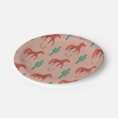 Assiettes En Carton Cheval et Cactus (Angle)