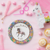 Assiettes En Carton Cheval fille (Fête)