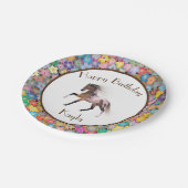 Assiettes En Carton Cheval fille (Angle)