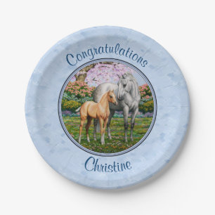 Assiettes En Carton Cheval Gris Dappel Mare Palomino Foie