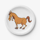 Assiettes En Carton Cheval heureux (Devant)